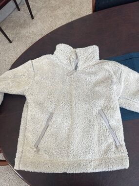 Cozy Kids Cream Sherpa Pullover Hoodie
